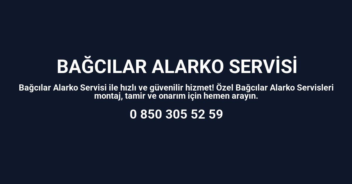 Bağcılar Alarko Servisi